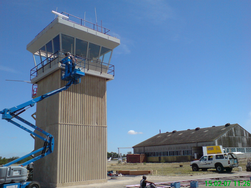 Peroni tvc - control tower set build at deserted airport - circa 1960's