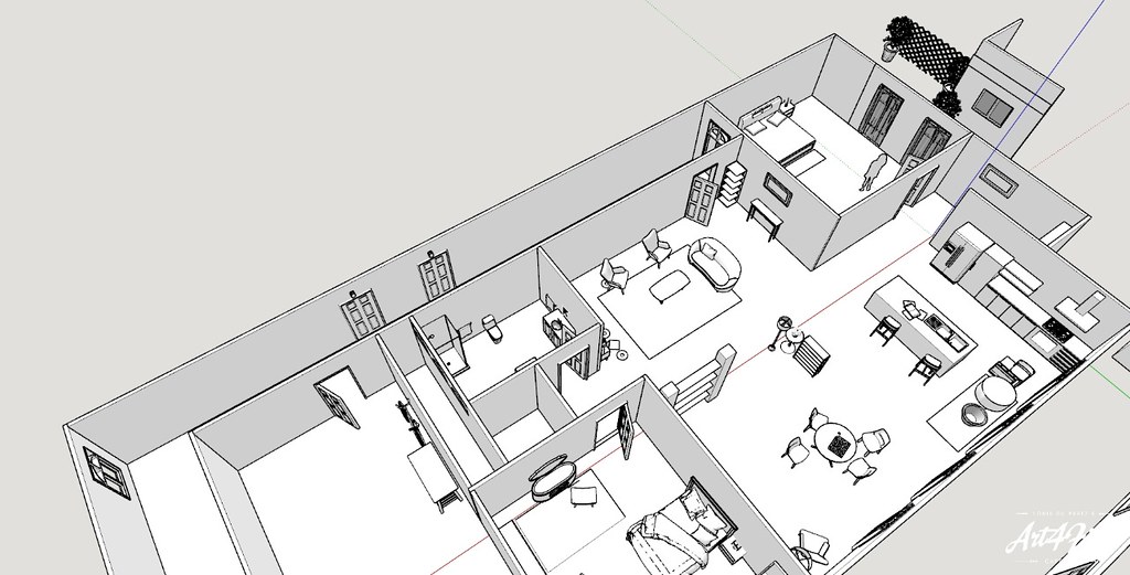 Netflix - Chicago apartment - set design & layout concept draft