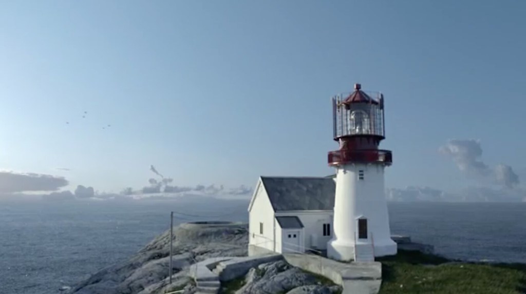 T-mobile - set build of lighthouse against cgi green-screen for the rest