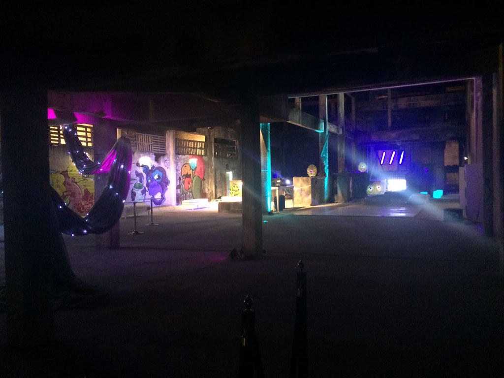 Exhibition ready and lit created in old warehouse