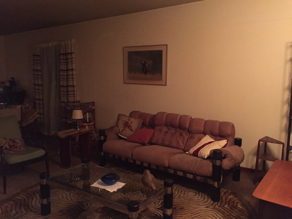 Feature Set dressed in empty space for lone old man